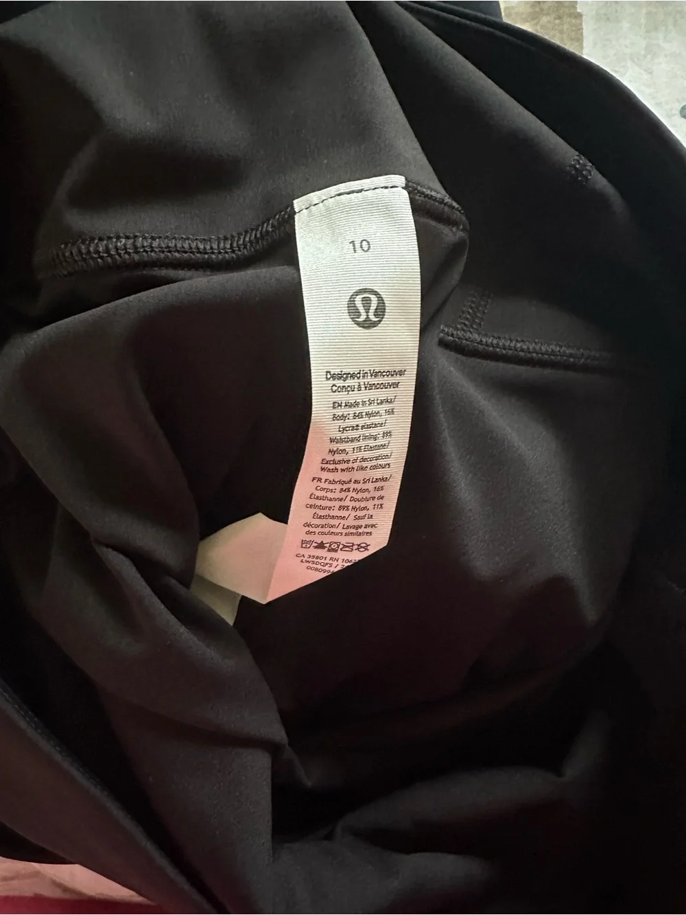 Lululemon Base Pace High Rise Leggings size 10 28” length in Black and True Navy - Picture 7 of 7